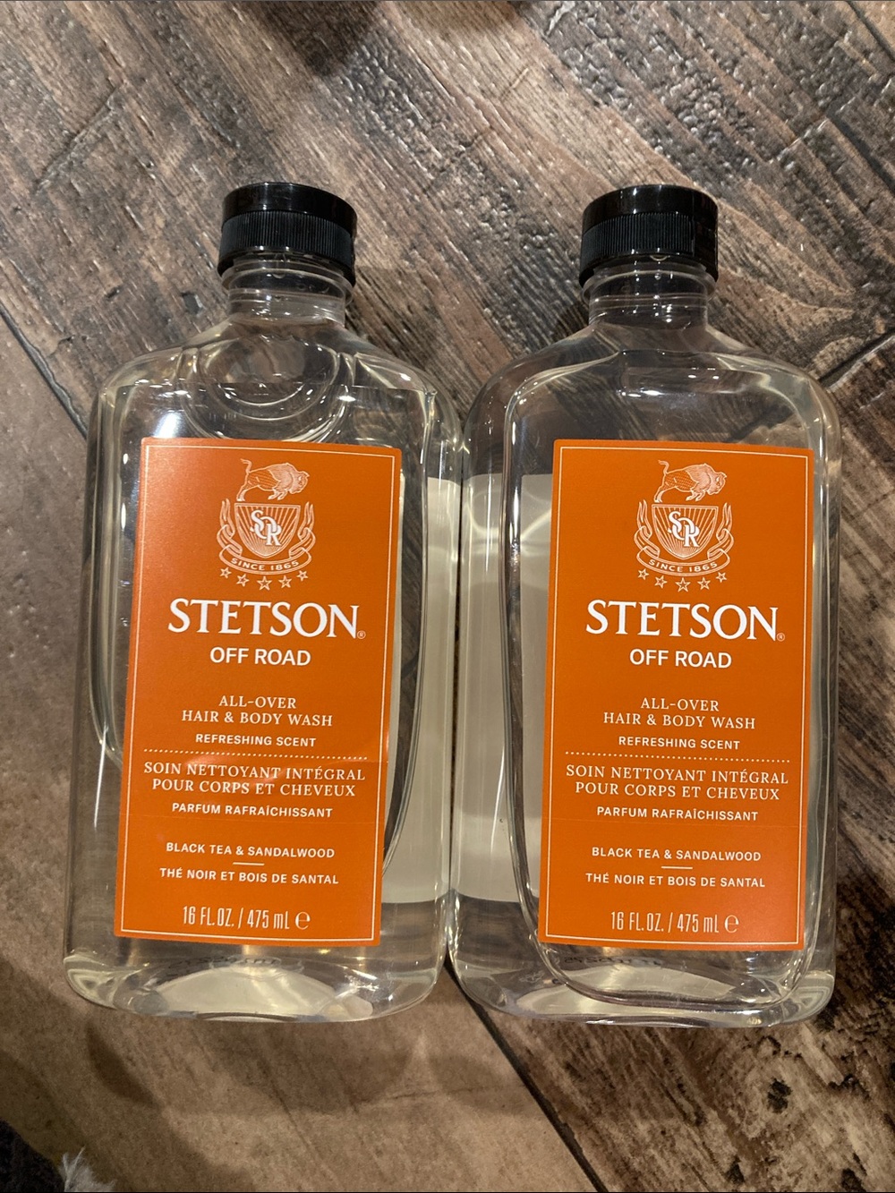 2 pack Stetson Off Road Hair & Body Wash - Orange & Black